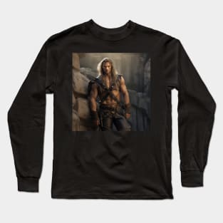 Handsome fantasy warrior Long Sleeve T-Shirt